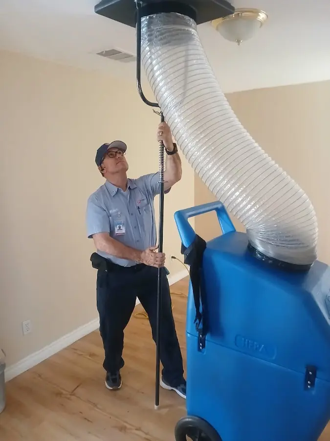 Mini Split Installation technician using HEPA equipment in Temple City